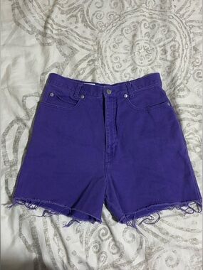 High-Waist Purple Denim Shorts - Brand: Memphis Size 9, but fits like a 6